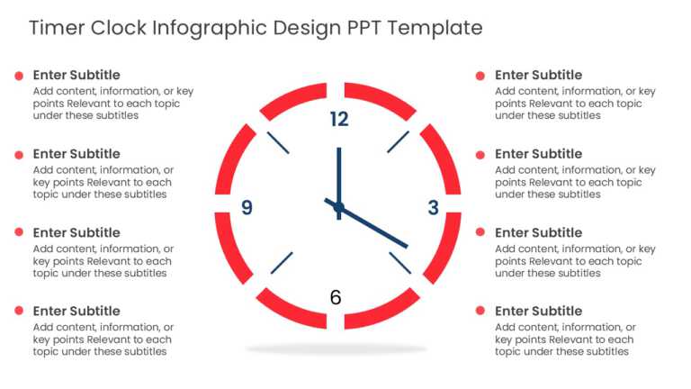 Timer Clock Infographic Design PPT Template