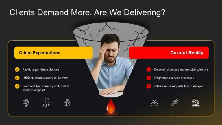 Broken Sales Funnel PowerPoint Template