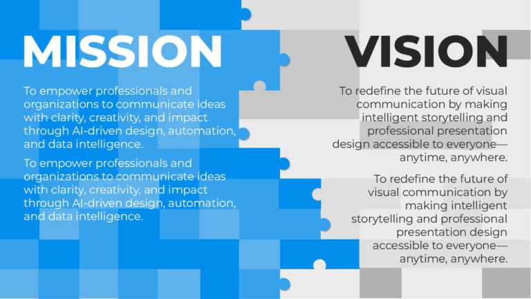 Mission And Vision Puzzle PowerPoint Template