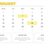 2026 Monthly Calendar With Milestones Presentation Template & Google Slides Theme