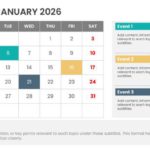 2026 Year At A Glance Calendar Presentation Template & Google Slides Theme