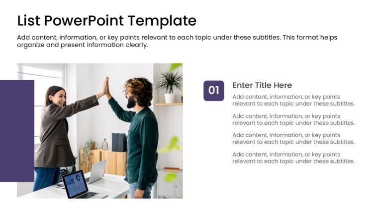 1 Steps Achievements List PPT Template & Google Slides Theme