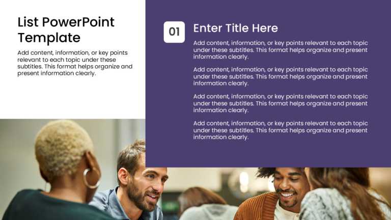1 Steps Discussion List PPT Template