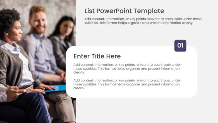 1 Steps Topic Overview List PPT Template & Google Slides Theme