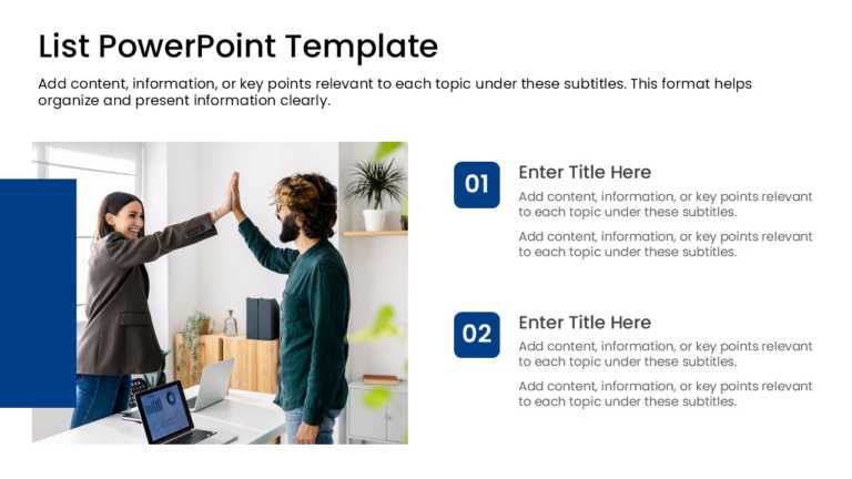 2 Steps Achievements List PPT Template & Google Slides Theme