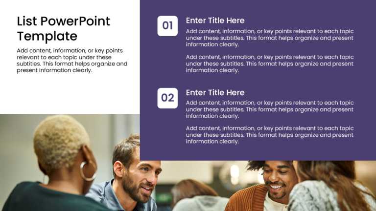 2 Steps Discussion List PPT Template & Google Slides Theme