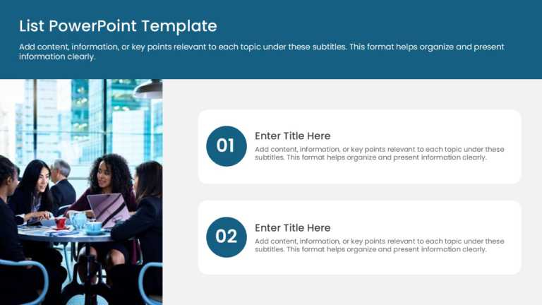 2 Steps Key Points List PPT Template