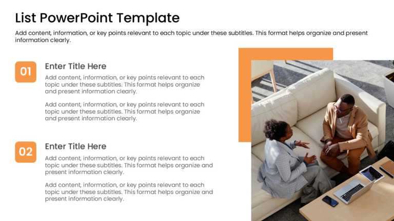 2 Steps Priority List Presentation Template & Google Slides Theme