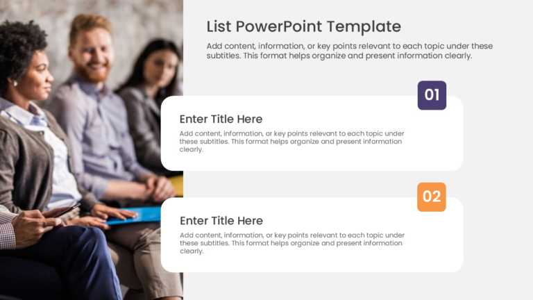 2 Steps Topic Overview List PPT Template & Google Slides Theme