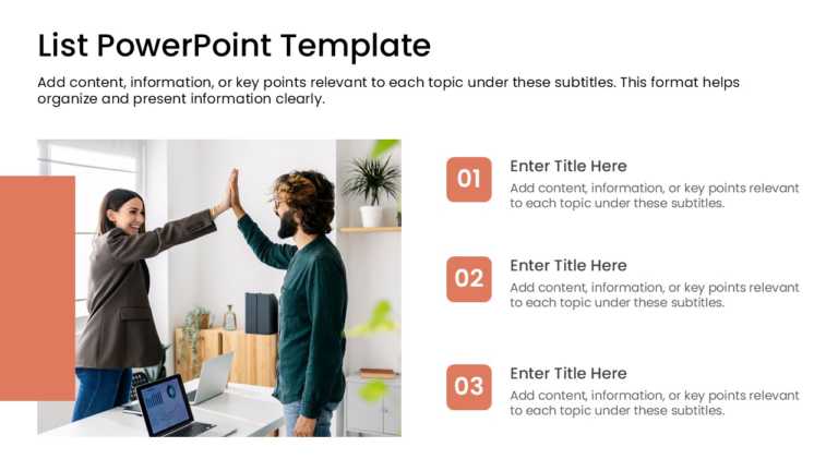 3 Steps Achievements List PPT Template & Google Slides Theme
