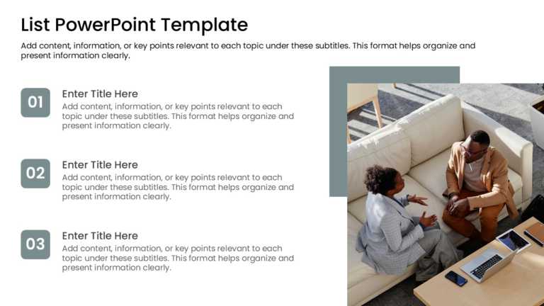 3 Steps Priority List Presentation Template & Google Slides Theme
