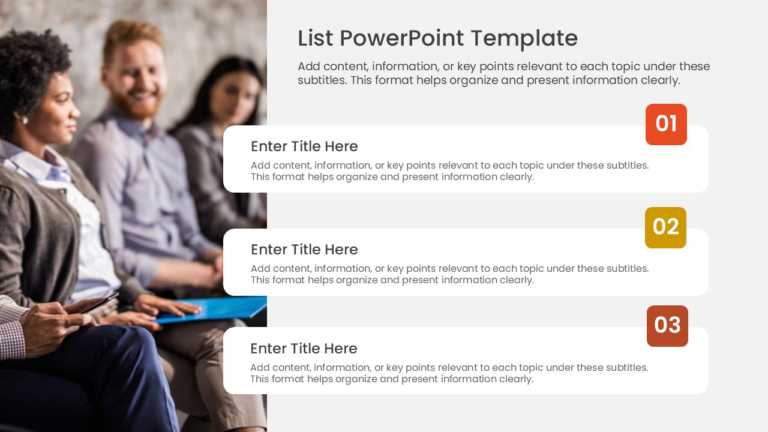 3 Steps Topic Overview List PPT Template & Google Slides Theme