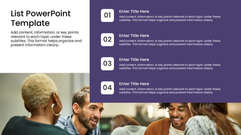 4 Steps Discussion List PPT Template & Google Slides Theme