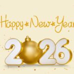 Animated Cream Gold 2026 New Year PPT Template & Google Slides Theme