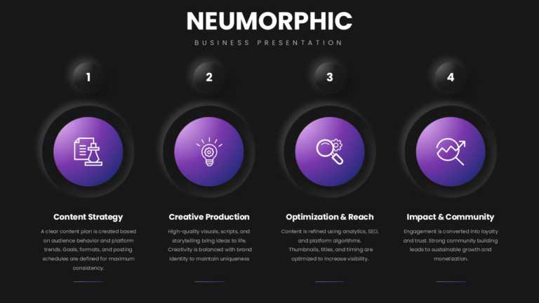 Animated Neumorphic Black PPT Background