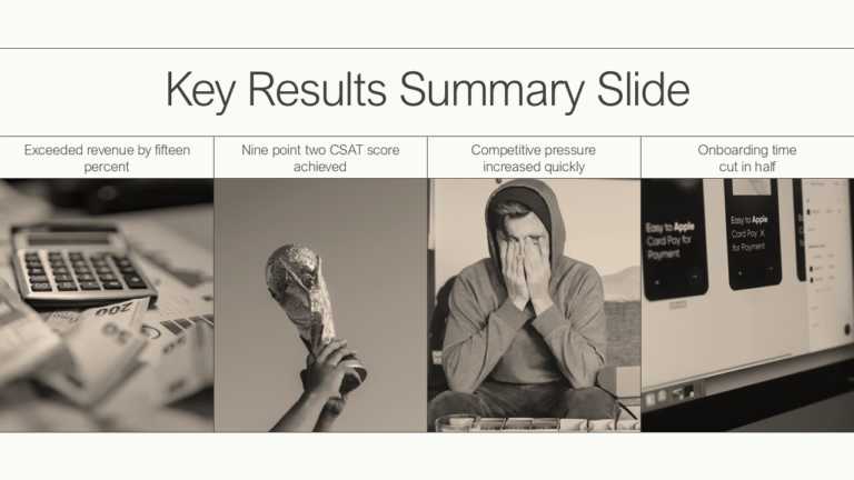 Business Review Summary Presentation Template