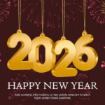 Elegant 2026 New Year Presentation Background & Google Slides Theme