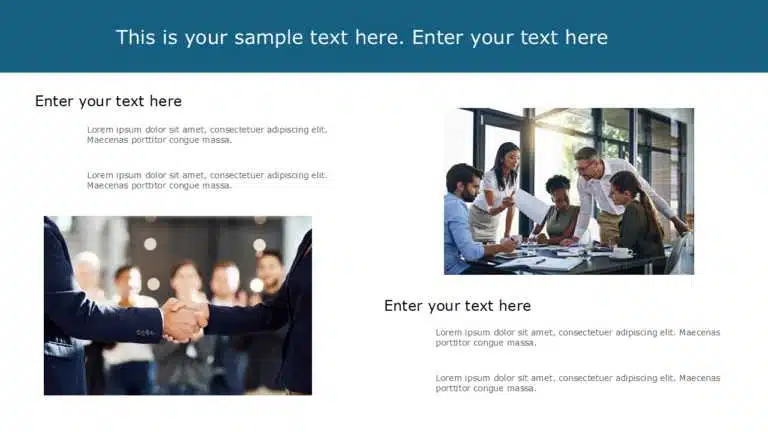 Bad PowerPoint Slide Example with Cluttered Images: