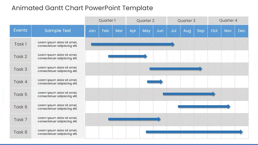 Use Gantt-Chart Visual Layouts to Organize Complex Presentation Slides