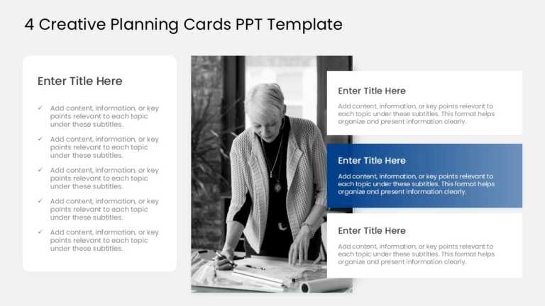 4 Creative Planning Cards PPT Template
