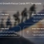 4 Translucent Growth Focus Cards PPT Template & Google Slides Theme