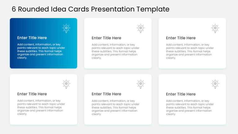 6 Rounded Idea Cards Presentation Template