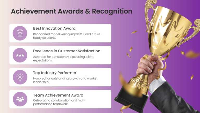 Achievement Awards And Recognition PPT Template
