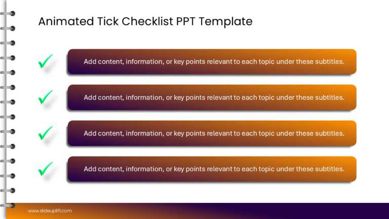 Animated Tick Checklist PPT Template