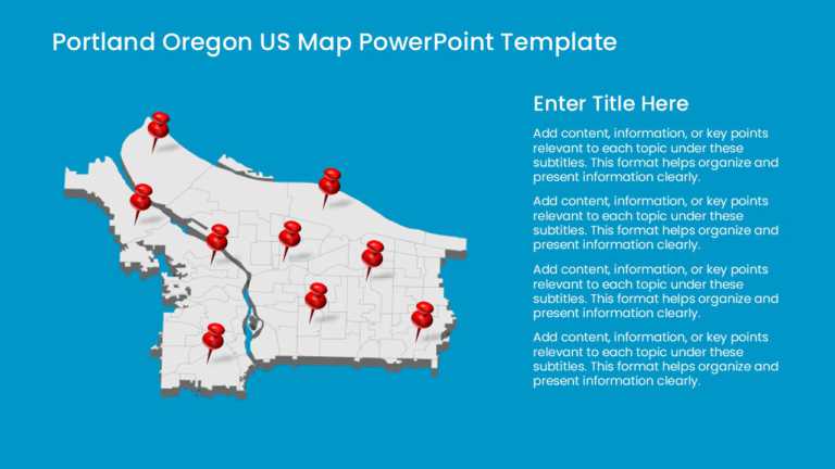 Portland Oregon US Map PowerPoint Template