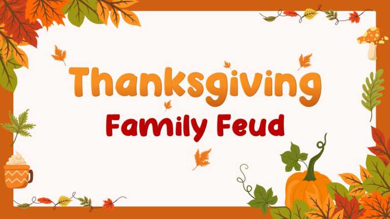 Thanksgiving Family Feud PowerPoint Template