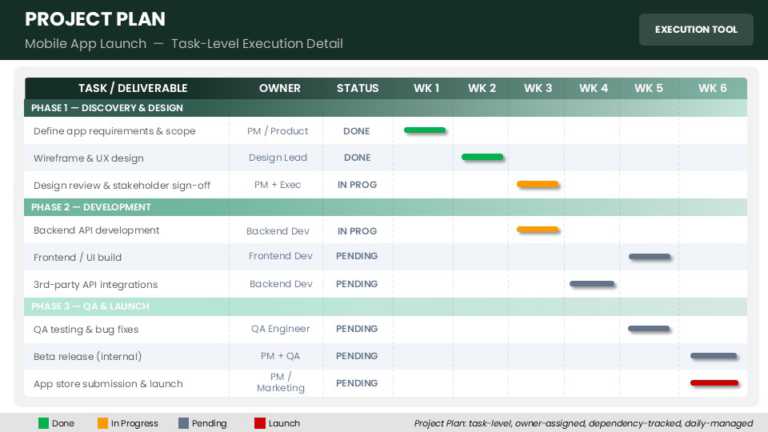 App Project Plan Presentation Template & Google Slides Theme