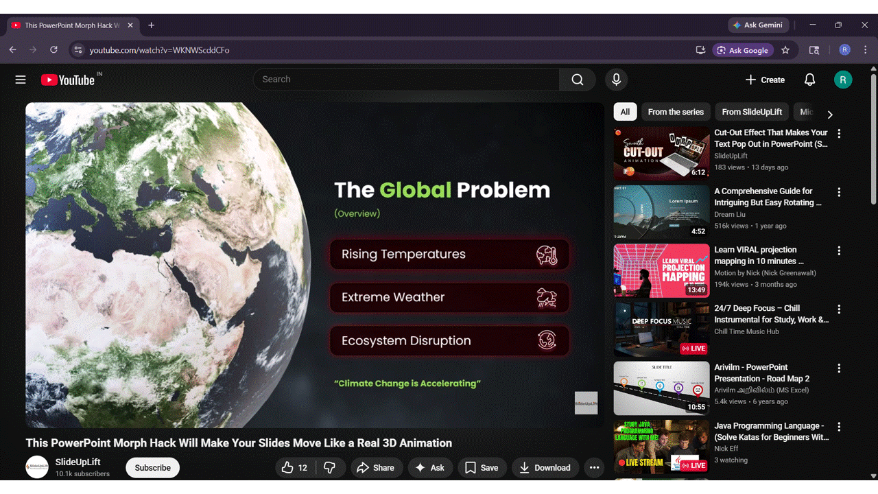 Here is Method 5: Add a YouTube Hyperlink to Your Slide