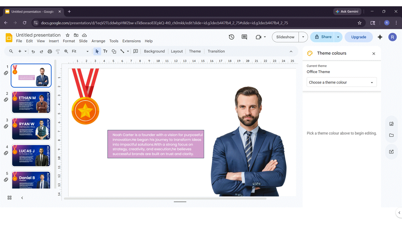 How To Change Background Transparency in Google Slides: Workaround 1 — Insert the Image as an Object