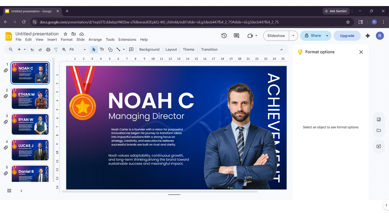 Here is How To Change Background Transparency in Google Slides: Workaround 2