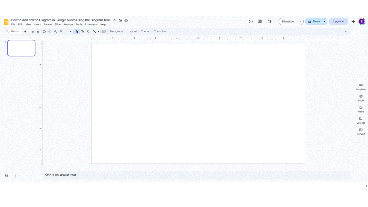 How to Add a Venn Diagram in Google Slides Using the Diagram Tool