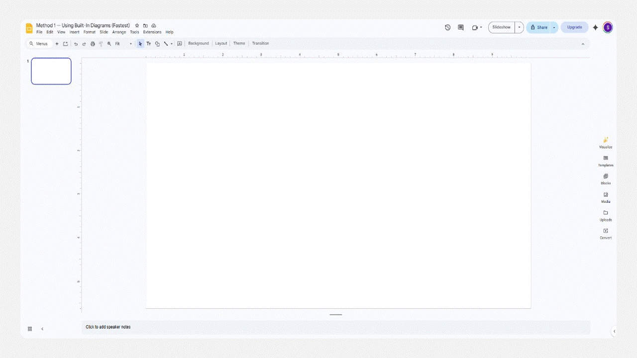 How To Make A Flow Chart In Google Slides: Method 2 — Building From Scratch