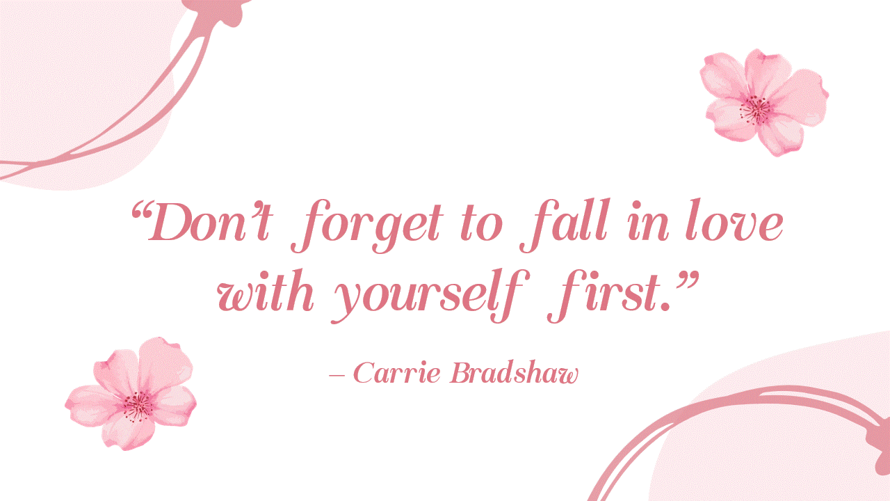 Aesthetic Quote PowerPoint Background Templates with Floral Design.
