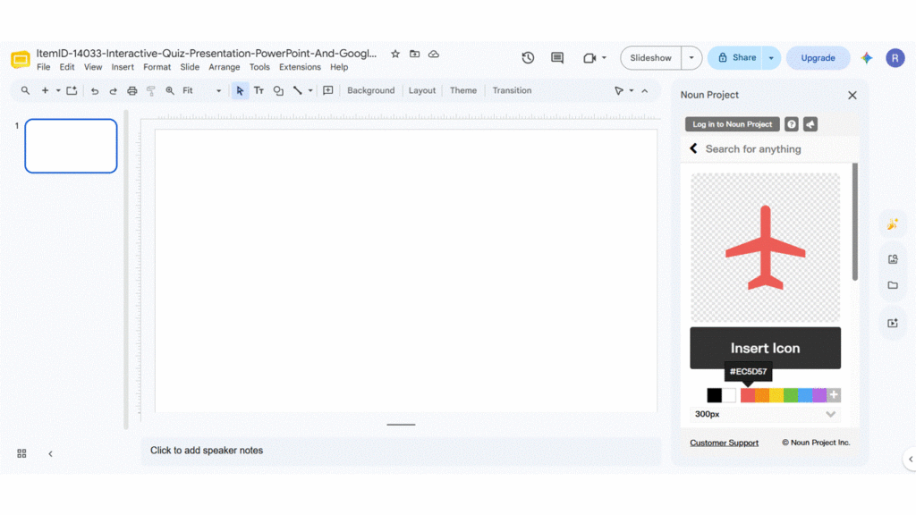 How to Customise Icons in Google Slides: Change Icon Colour
