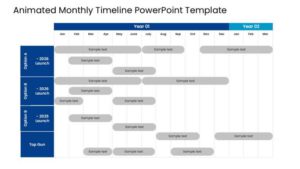 Animated Monthly Timeline PowerPoint Template