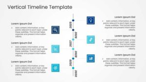 PowerPoint Vertical Timeline Template For Presentations