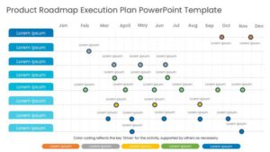Product Roadmap Execution Plan PowerPoint Template Edit Roadmap slide with timeline, color-coded milestones, and grid layout for project planning. View Similar View Similar Product Roadmap Execution Plan PowerPoint Template & Google Slides Theme Product Roadmap Execution Plan PowerPoint Template & Google Slides Theme 1 Product Roadmap Execution Plan PowerPoint Template & Google Slides Theme 2 Product Roadmap Execution Plan PowerPoint Template & Google Slides Theme 3 Product Roadmap Execution Plan PowerPoint Template & Google Slides Theme 4 Product Roadmap Execution Plan PowerPoint Template & Google Slides Theme 5 Product Roadmap Execution Plan PowerPoint Template & Google Slides Theme 6 Product Roadmap Execution Plan PowerPoint Template & Google Slides Theme 7 Product Roadmap Execution Plan PowerPoint Template & Google Slides Theme 8 Product Roadmap Execution Plan PowerPoint Template & Google Slides Theme 9 Product Roadmap Execution Plan PowerPoint Template & Google Slides Theme 10 Product Roadmap Execution Plan PowerPoint Template & Google Slides Theme 11 Product Roadmap Execution Plan PowerPoint Template & Google Slides Theme 12 Product Roadmap Execution Plan PowerPoint Template & Google Slides Theme 13 Product Roadmap Execution Plan PowerPoint Template & Google Slides Theme 14 Product Roadmap Execution Plan PowerPoint Template & Google Slides Theme 15 Product Roadmap Execution Plan PowerPoint Template & Google Slides Theme 16 Product Description: The Product Roadmap Execution Plan Google Slides Template is a customizable tool for business professionals to visually organize and present product timelines, objectives, and strategies during meetings and launches. About Product Roadmap Execution Plan PowerPoint Template A product roadmap is a detailed timeline charter that outlines the objectives for the success & reach of the product. In order to align the contributing employees’ ideas with the product strategy and anticipated outcomes, professionals can use this product roadmap execution plan PowerPoint Template for their team members and stakeholders. With the help of this Product Roadmap Execution Plan Template, you can make a business presentation that includes a visually appealing Product Roadmap execution summary. It is a fantastic approach to arranging and displaying important planned events and associated timetables. Who Can Use This Product Roadmap Execution Plan PowerPoint Template? This product roadmap execution plan PowerPoint template is perfect for business meetings where the agenda and objectives of the product launch will be discussed. Business professionals, including cross-functional teams, product consultants, and product analysts, can create timelines and corporate roadmap presentations using the slides. When To Use This Product Roadmap Execution Plan PowerPoint Template? The Product Roadmap Execution Plan PowerPoint template is used when presenting an execution plan for your product. It can be used in annual meets or product launches. This product roadmap execution plan PowerPoint template can be used in the board of directors’ meets to showcase your products and their USBs. Product Features Of Product Roadmap Execution Plan PowerPoint Template: No. of Slides 17 Easily editable Yes Layout Multi-color Aspect Ratio 4:3 and 16:9 Compatibility PowerPoint And Google Slides How To Download BProduct Roadmap Execution Plan PowerPoint Template? Follow the steps mentioned below to download this Product Roadmap Execution Plan PowerPoint Template: Click on the “Add to Cart” button and proceed to Checkout. Complete the purchase process by providing the necessary information. After your purchase is complete, you can find the link to download the product in your order history. Download the Product Roadmap Execution Plan PowerPoint Template in your preferred format, either PowerPoint or Google Slides. Customize the slides with your content, images, and data and present them to your audience.