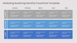 Marketing Roadmap Monthly PowerPoint Template