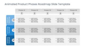 Animated Product Phases Roadmap Slide Template
