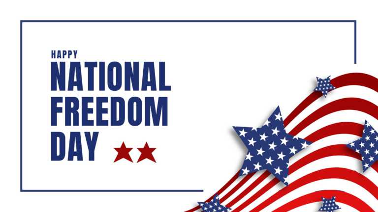 National Freedom Day Cover Slide PowerPoint And Google Slides Template