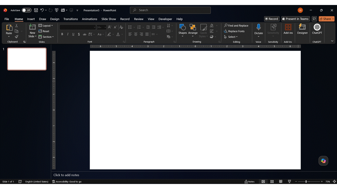 ChatGPT Prompt to create a Content Presentation