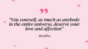 pink background for self-love and wellness quote slides