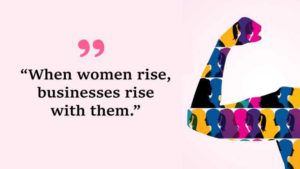 pink background for empowerment and women's leadership quote slides