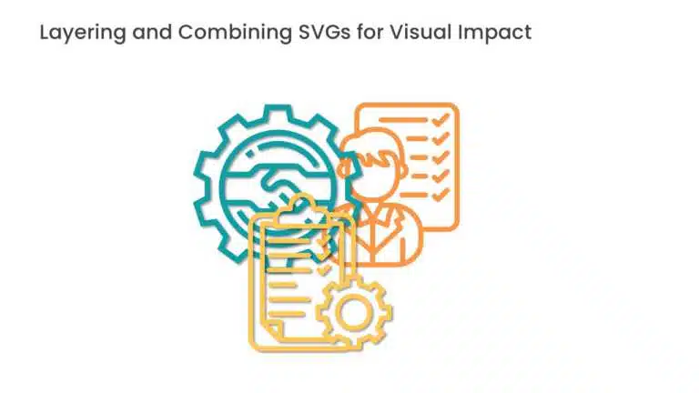 Multiple SVG icons layered together to create a combined illustration with greater depth and visual impact.