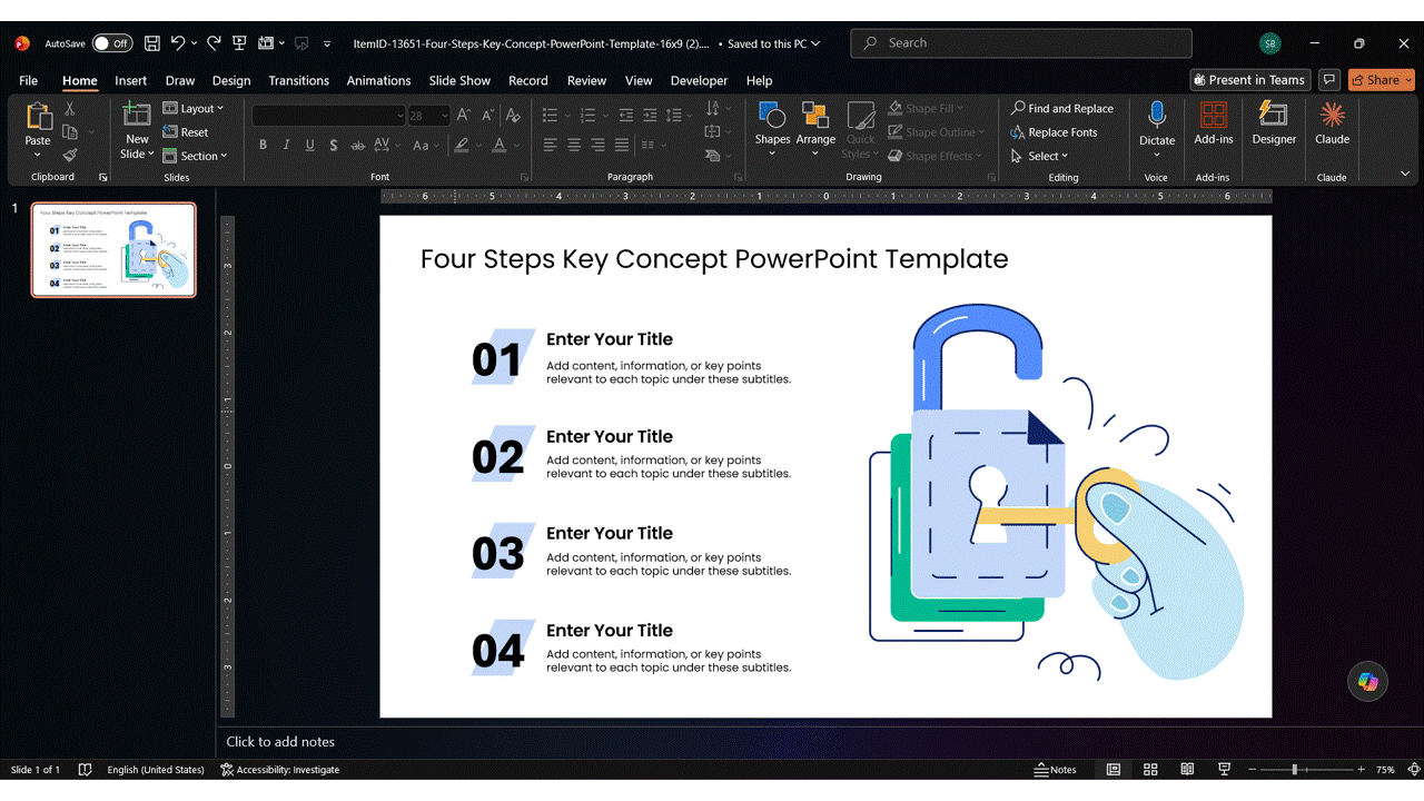 PowerPoint demonstration showing how to save a slide or graphic as a scalable SVG file.