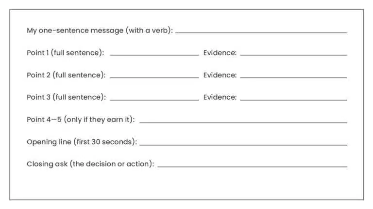 Fill-In Presentation Outline Template